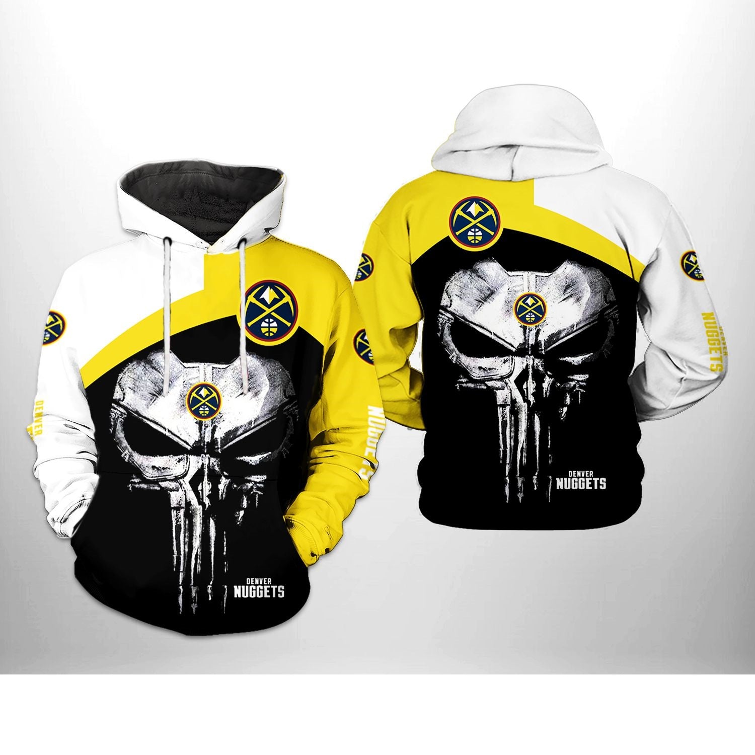 Denver Nuggets Skull Punisher Hoodie